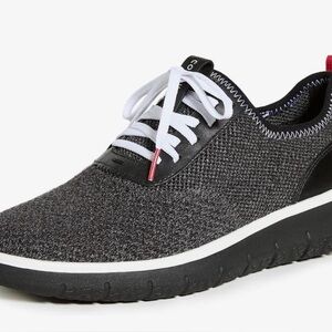 Cole Haan Men's Dark Gray Knit Sneakers with White Laces and Black Sole